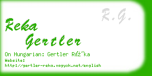 reka gertler business card